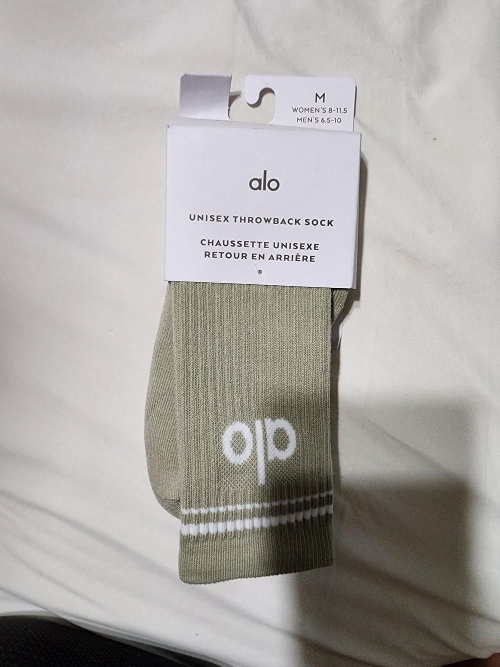 ALO Yoga Unisex Throwback Sock - Olive
